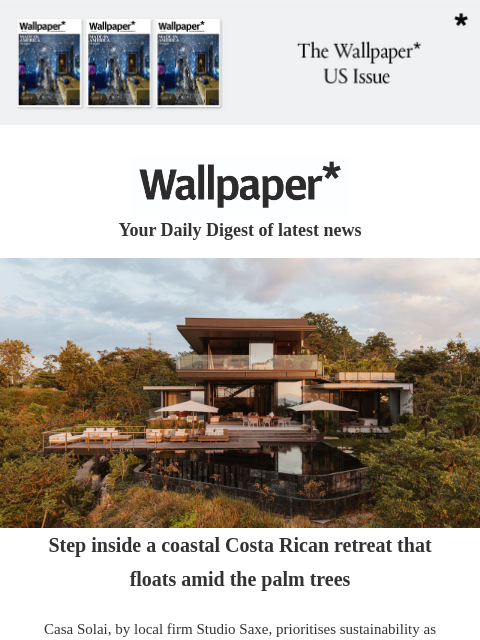 futureplc newsletter: A Costa Rican retreat that floats amid the palm tr...