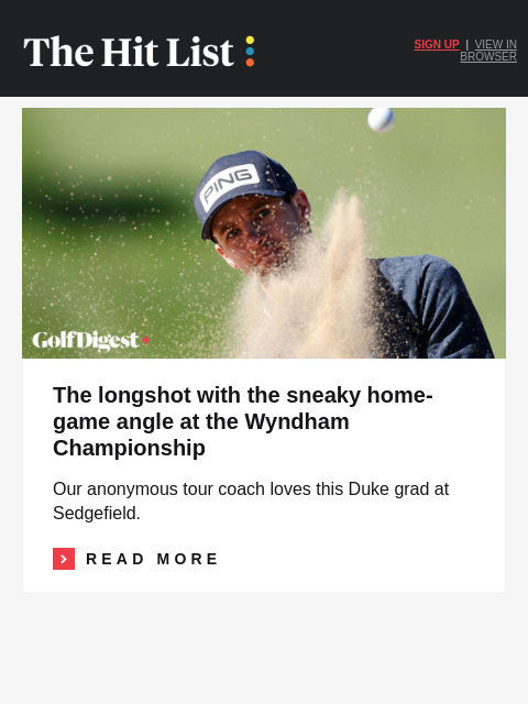 golfdigest newsletter: Country club dust-up prompts rules question