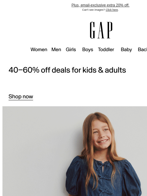 gap newsletter: We're treating you to 50% off dresses