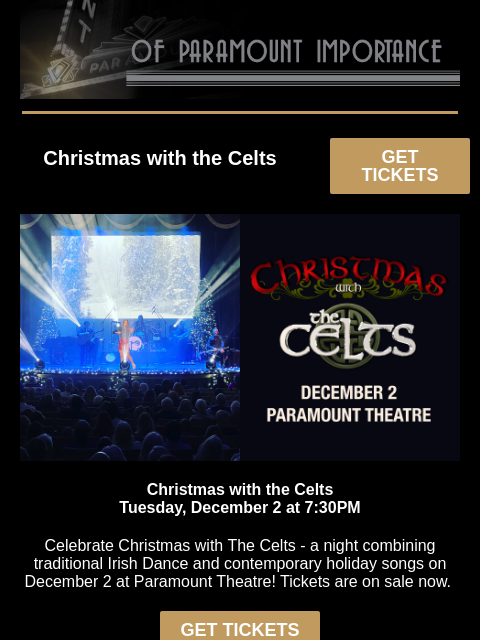 kroenkeentertainment newsletter: SHOWS ADDED: Christmas with the Celts | Scott Brad...