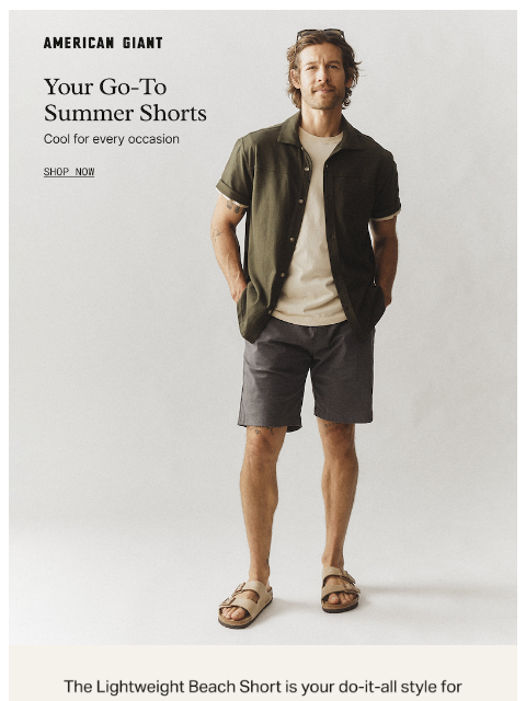 american-giant newsletter: The Lightweight Beach Short