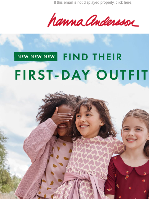 hannaandersson newsletter: ⭐ Get An A+ On First-Day Style