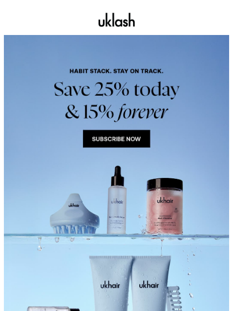 uklash newsletter: SAVE 25% on growth rituals that work 🌸🌟