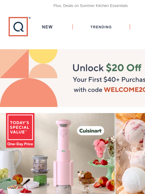 qvcemail newsletter: Churn Out Frozen Treats with Cuisinart + Get $20 O...