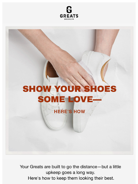 greatsbrand newsletter: Keep them looking Great - with a little TLC