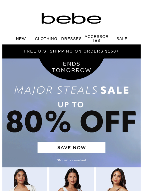 bebe newsletter: 30% Off Sitewide + Up to 80% Off Markdowns 📉