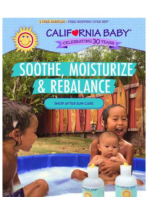 californiababy newsletter: Soothe, Moisturize & Rebalance ♥️