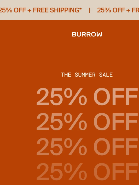 burrow newsletter: Our Summer Sale is ending soon...