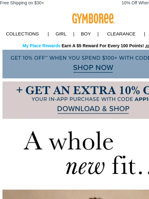 gymboree newsletter: Found: your favorite premium denim fits 👖💙