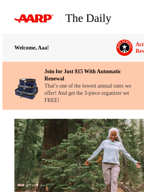 aarp newsletter: The Daily — 4 Surprising Causes of Balance Problem...