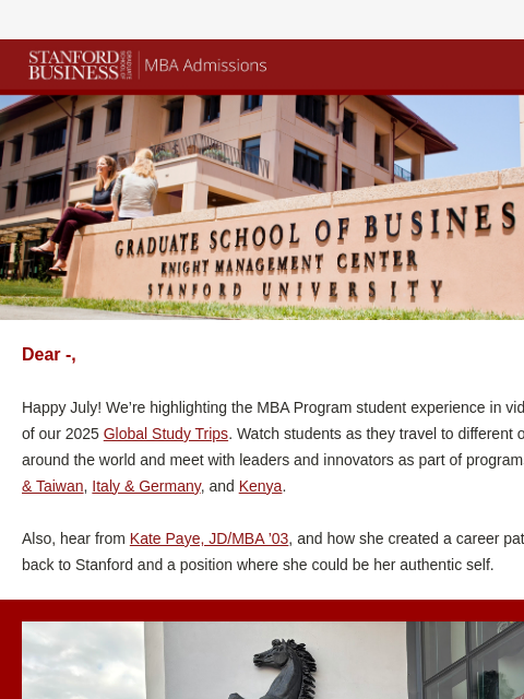 stanford newsletter: Around the GSB | July 2025