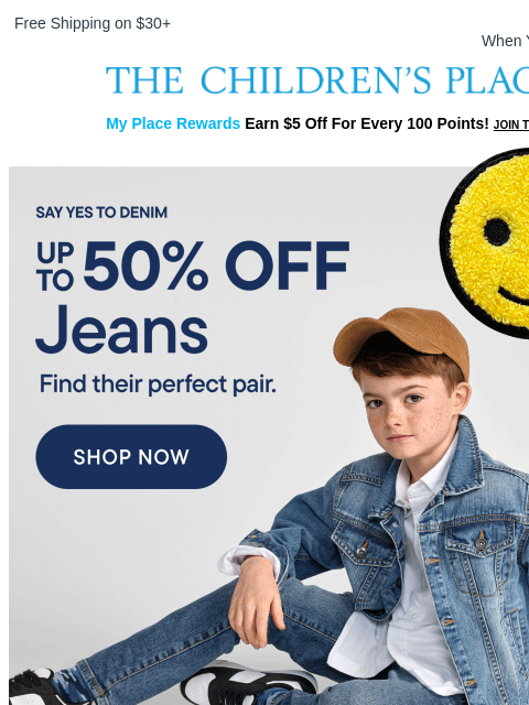 childrensplace newsletter: Denim Fits Made to Stand Out 👖✨
