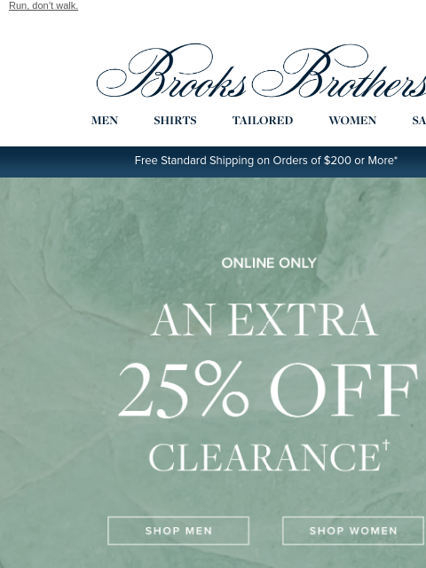 brooksbrothers newsletter: Enjoy an extra 25% off sale right now