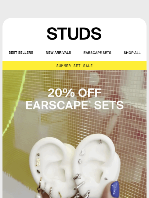 studs newsletter: SUMMER SET SALE ☀️ 20% Off Earscape® Sets