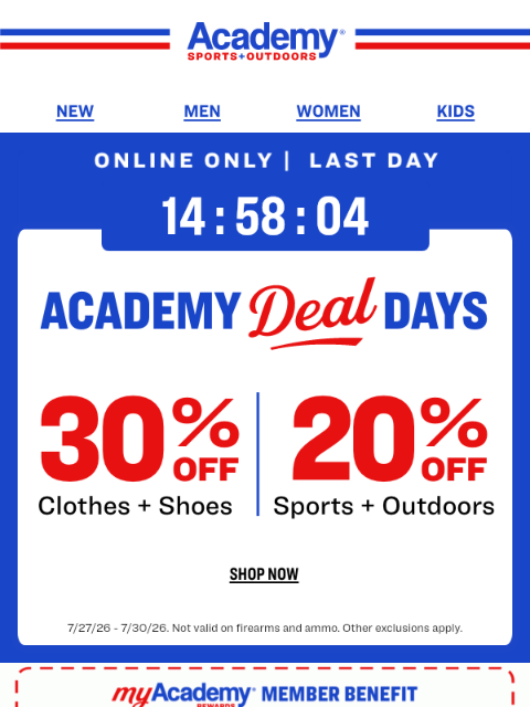 academy newsletter: Take 30% Off Clothes + Shoes Online | Get School-R...