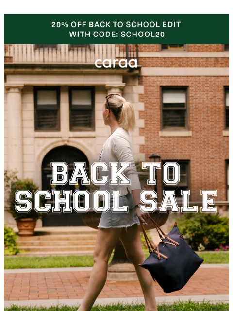 caraa newsletter: Don't Miss the Back to School Sale ✏️