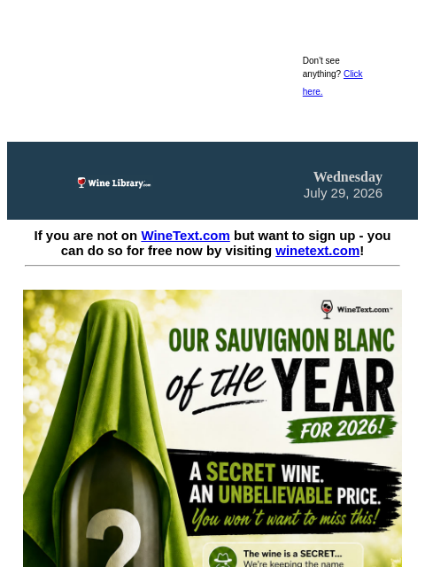 winelibrary newsletter: It’s 2 Days Away! Our Sauvignon Blanc of the Year ...