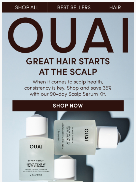theouai newsletter: Last chance! 35% off 90 days of Scalp Serum