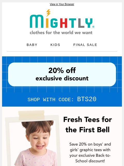mightly newsletter: Tees That Shine in School! ⭐️