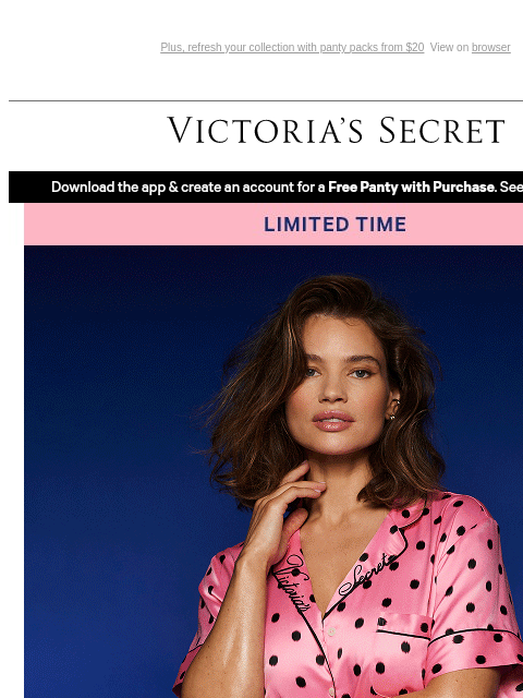 victoriassecret newsletter: 30% Off PJs—Sweet Dreams Are Made of These