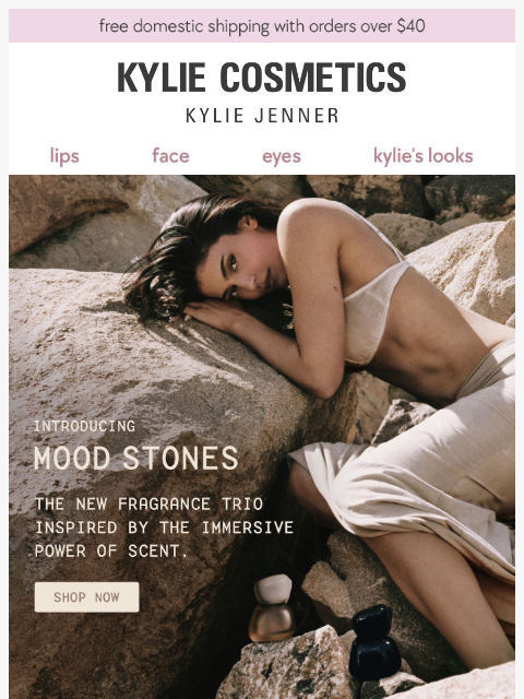 kyliecosmetics newsletter: JUST DROPPED: mood stones 🪨✨