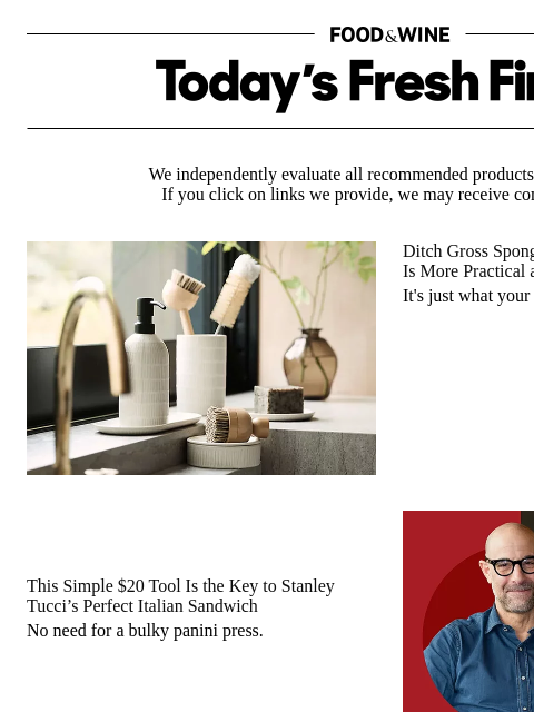 foodandwine newsletter: Stanley Tucci's Secret to the Perfect Italian Sand...