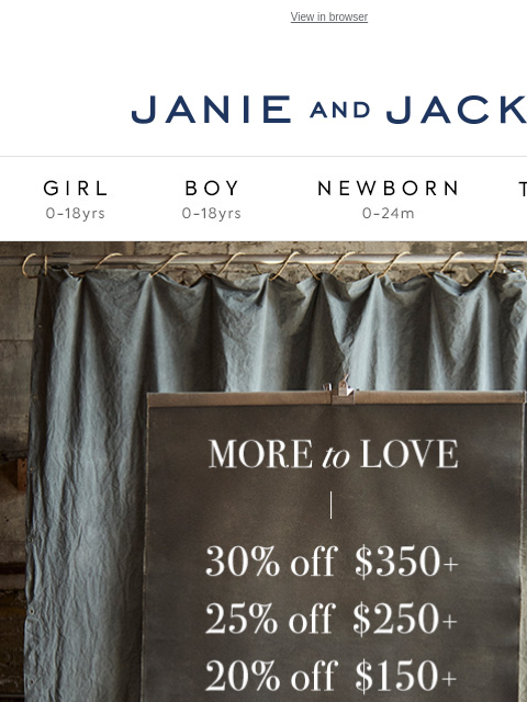 Get up to 30% off + free shipping. View in browser Stores Janie and Jack Girl Boy Newborn Tween Janie and Jack Girl Boy Newborn Tween Girl Boy Newborn Girl Newborn Boy Accessories Sale Gift Services