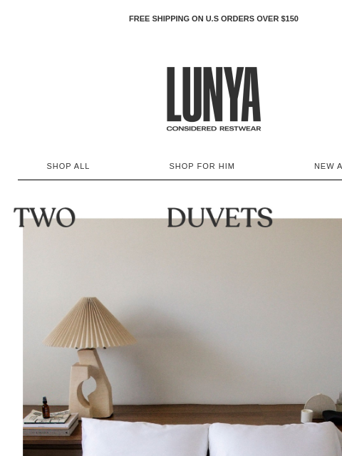 lunya newsletter: SLEEP BETTER TOGETHER