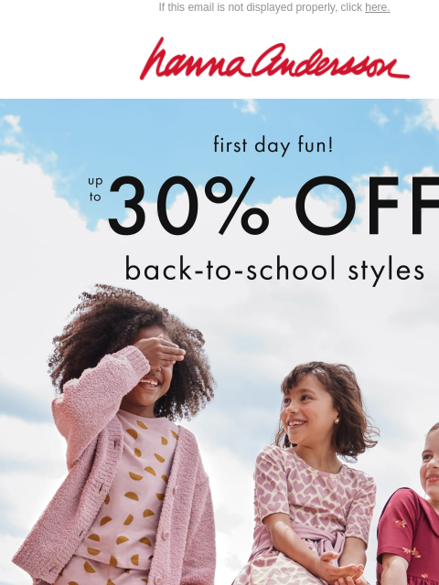 hannaandersson newsletter: ✏️ Back To Cool: Start The School Year Off In Styl...