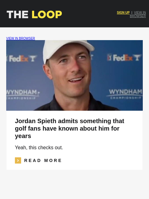 golfdigest newsletter: A very Jordan Spieth quote, a strange golf lawsuit...