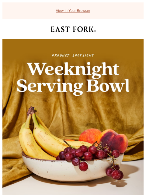 eastfork newsletter: Not just for weeknights