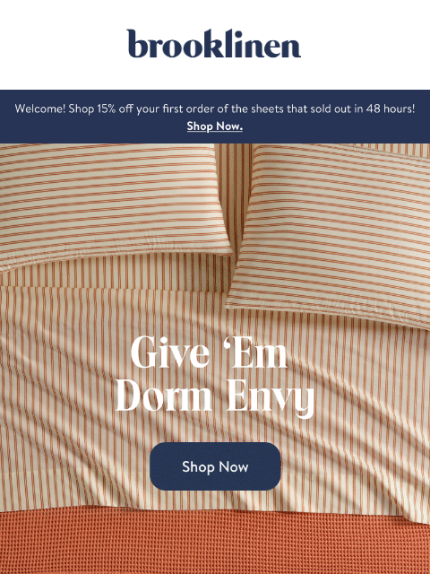 brooklinen newsletter: Back to School Special