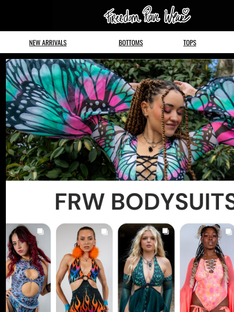 freedomravewear newsletter: Get Ur FRW Bodysuit