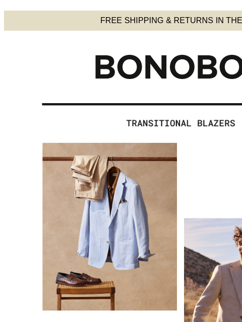 bonobos newsletter: Three Blazers for Summer and Fall