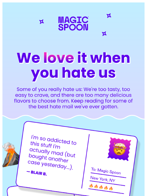 magicspoon newsletter: Warning: These reviews are emotionally unfiltered