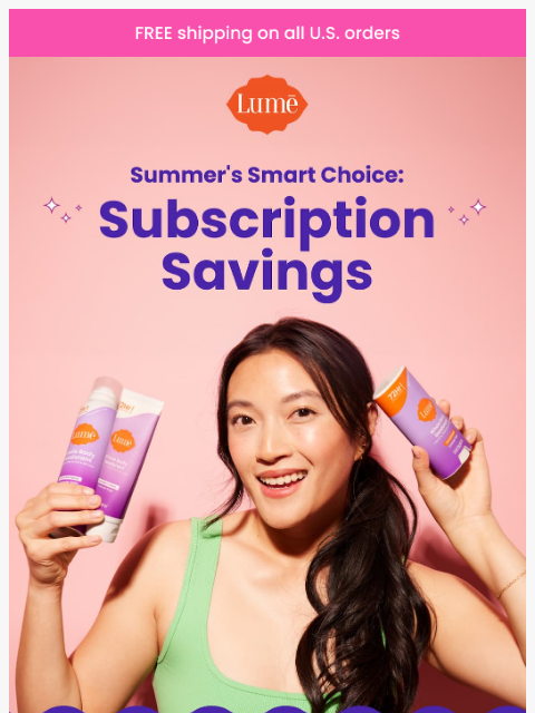 lumedeodorant newsletter: Save up to 33% on Summer Faves! 🏖️