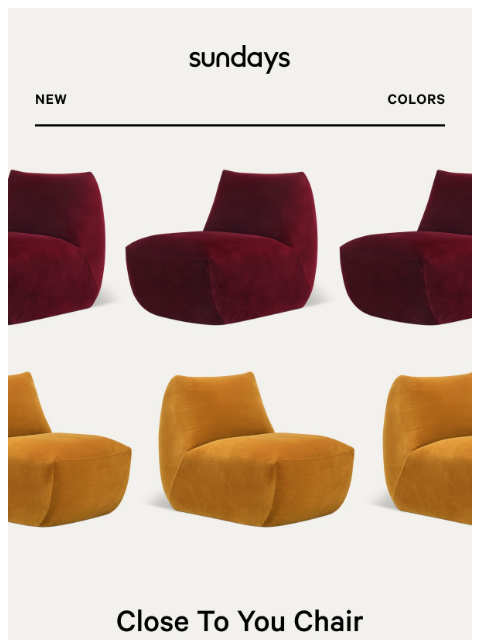 sundays-company newsletter: Come a little closer...