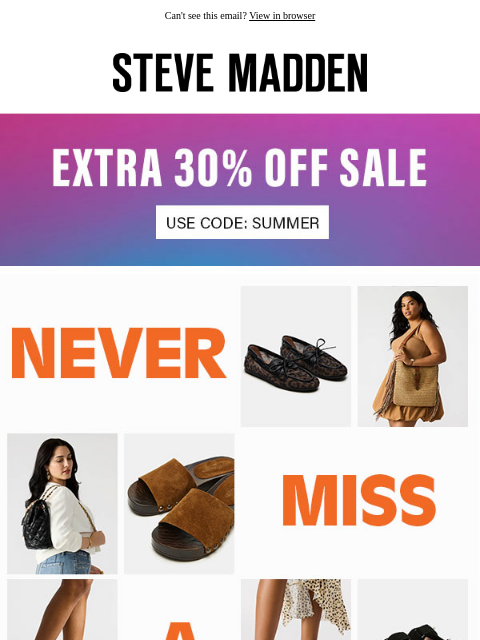 stevemadden newsletter: Ends Soon: Up To 50% Off