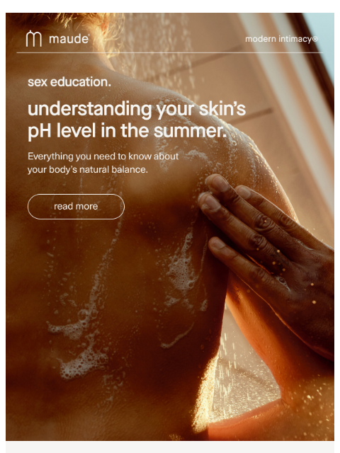 getmaude newsletter: summer skin 101.