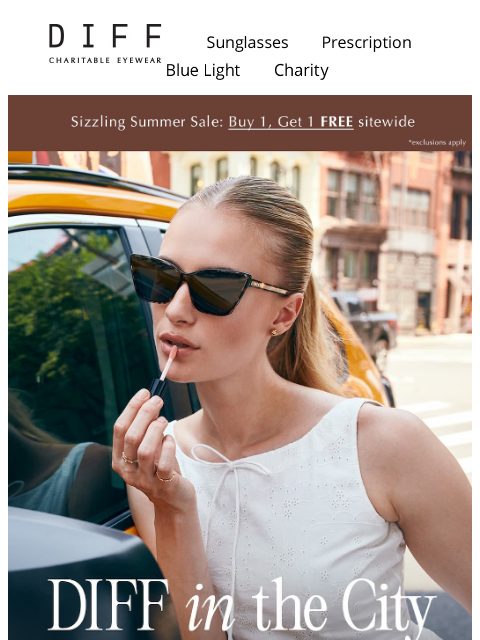 diffeyewear newsletter: She's Chic. She's Cool. She's Ready. 😎