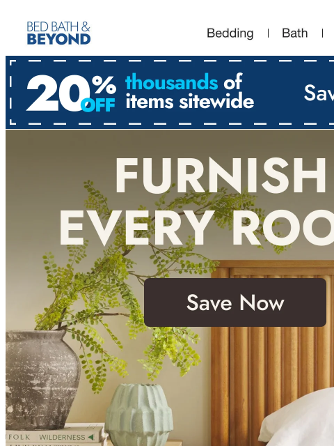 bedbathandbeyond newsletter: Fresh furniture deals for every room 🛏️ 🛋️🪑