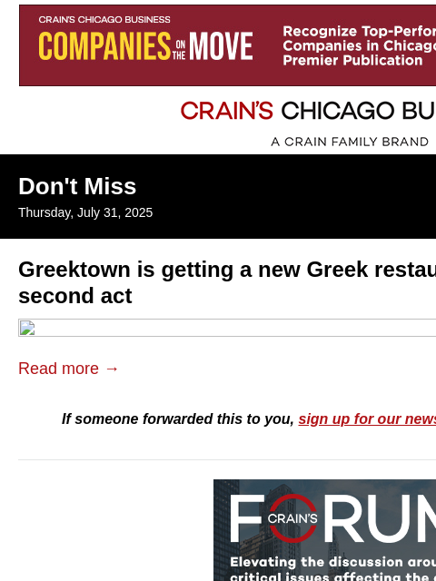 crainalerts newsletter: Will Greektown get a second act?