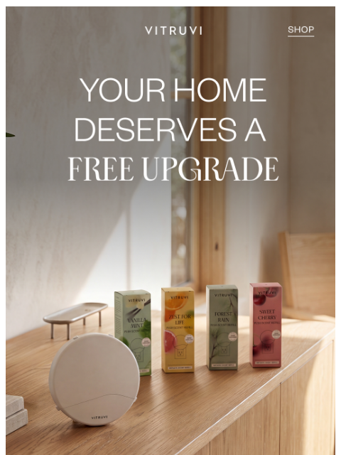 vitruvi newsletter: Unlock A FREE Push Plug-In Diffuser 🌟