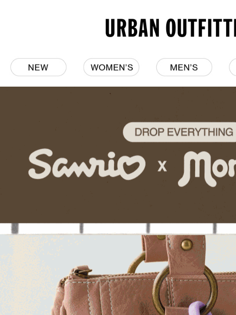 urbanoutfitters newsletter: Drop Everything! New Monchhichi x Sanrio 🩷