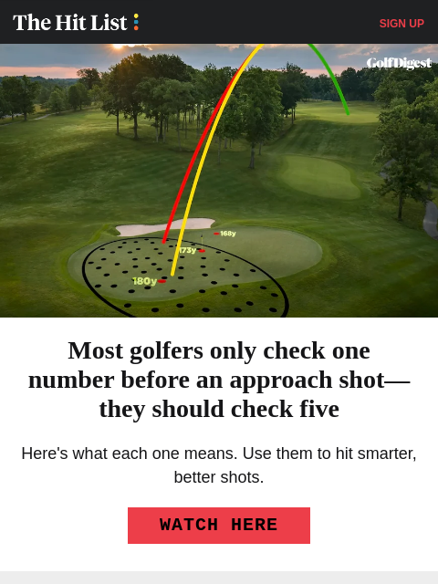 golfdigest newsletter: The 5 numbers golfers need to know