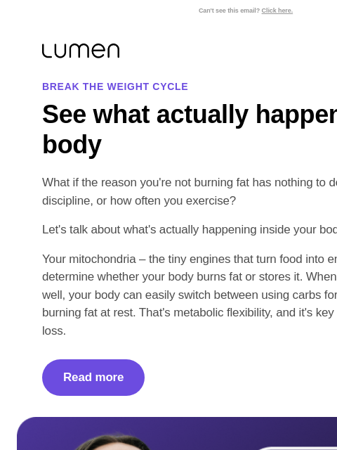 lumen newsletter: It's not calories, discipline, or willpower — it's...
