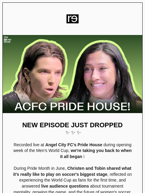 re-website newsletter: TRS LIVE at ACFC Pride House