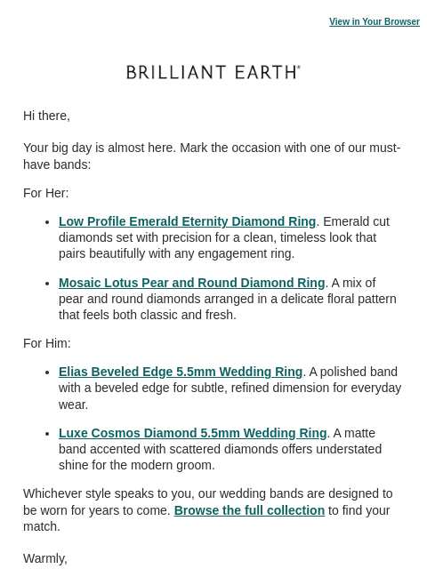 brilliantearth newsletter: Better together