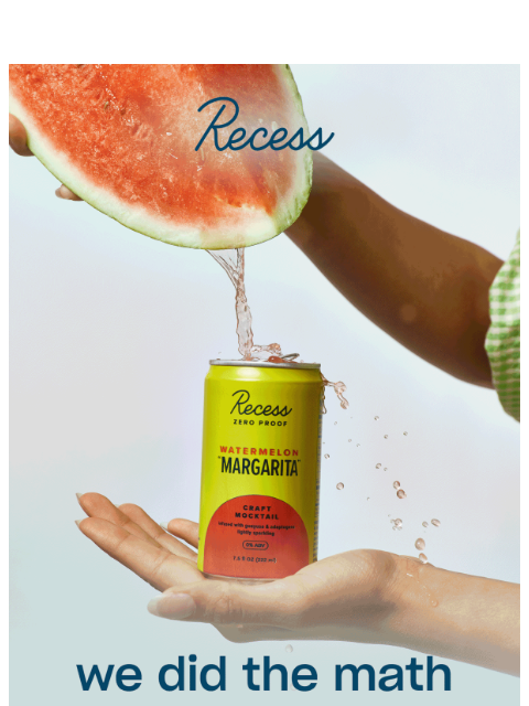 takearecess newsletter: 12 cans, 4 flavors, 100% party