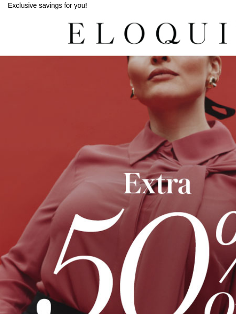 Exclusive savings for you! Logo Extra 50% off all sale Shop swim shop dresses Shop tops Shop bottoms NEW ARRIVALS BEST SELLERS DRESSES WORKWEAR DAILY DEAL SALE You are receiving this email because you